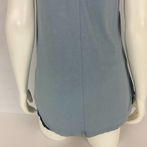 Buckle White Crow Tank Top Women's Sz M Teal Grey Sleeveless V Neck Light Casual - Picture 6 of 8
